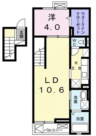 ユトリナ湘南　Ａの物件間取画像